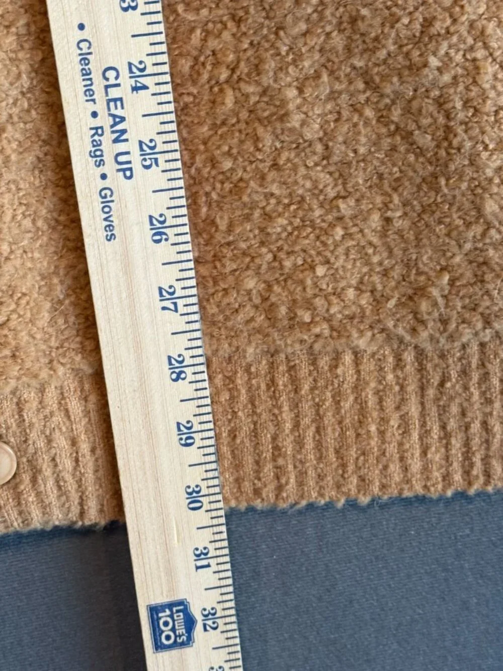 Levi’s Relaxed Cardigan Sweater Men’s XXL Tan Boucle Wool Blend Button Front